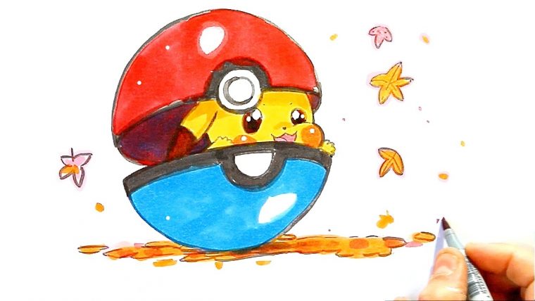 Pikachu Dessin Facile – Dessin Pokemon – Comment Dessiner Un Pokemon Kawaii dedans Coloriage Manga Kawaii