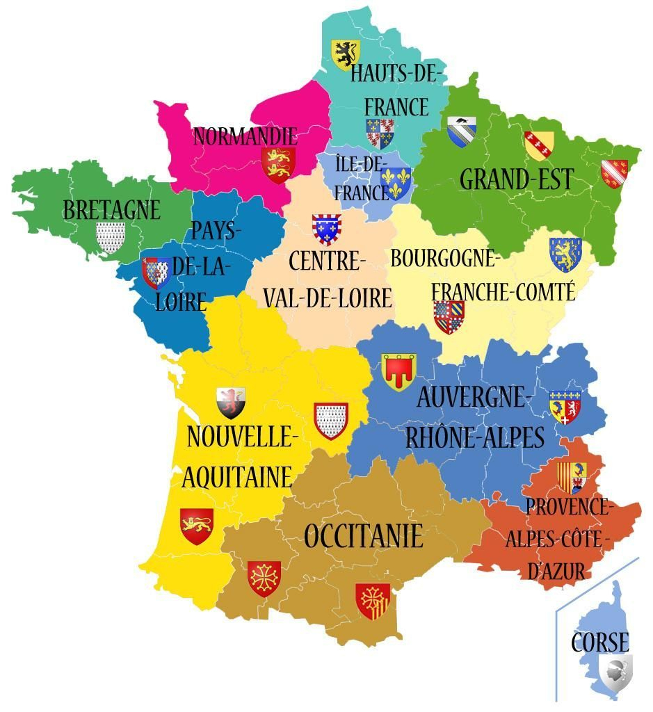 Pin On Coloriage Dessin Imprime pour Carte De France Nouvelles Régions