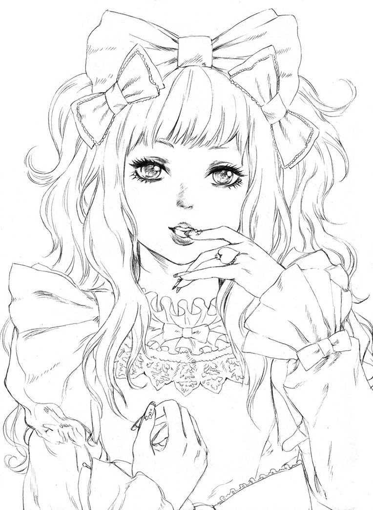 Pin On Ideas pour Coloriage Manga Kawaii