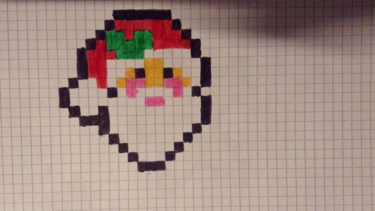 Pixel Art Père-Noël {Spécial Noël} encequiconcerne Pixel Art Pere Noel