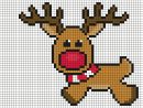 Pixel Art Renne De Noël Par Tête À Modeler destiné Pixel Art Pere Noel