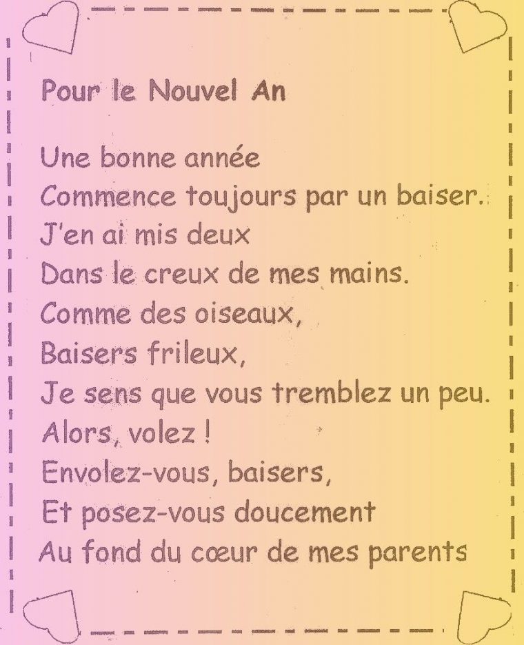 Poème Bonne Année Maternelle | Poème Bonne Année, Bonne serapportantà Poeme Voeux Nouvel An Poème Bonne Année Maternelle | Poème Bonne Année, Bonne serapportantà Poeme Voeux Nouvel An