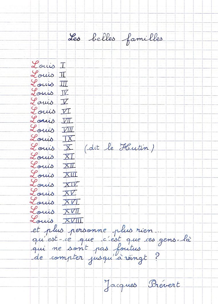 Poème De Famille De Jacques Prévert: Les Belles Familles serapportantà Poeme De Jacque Prevert