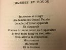 Poème De Jacques Prévert, « Immense Et Rouge ». pour Poeme De Jacque Prevert