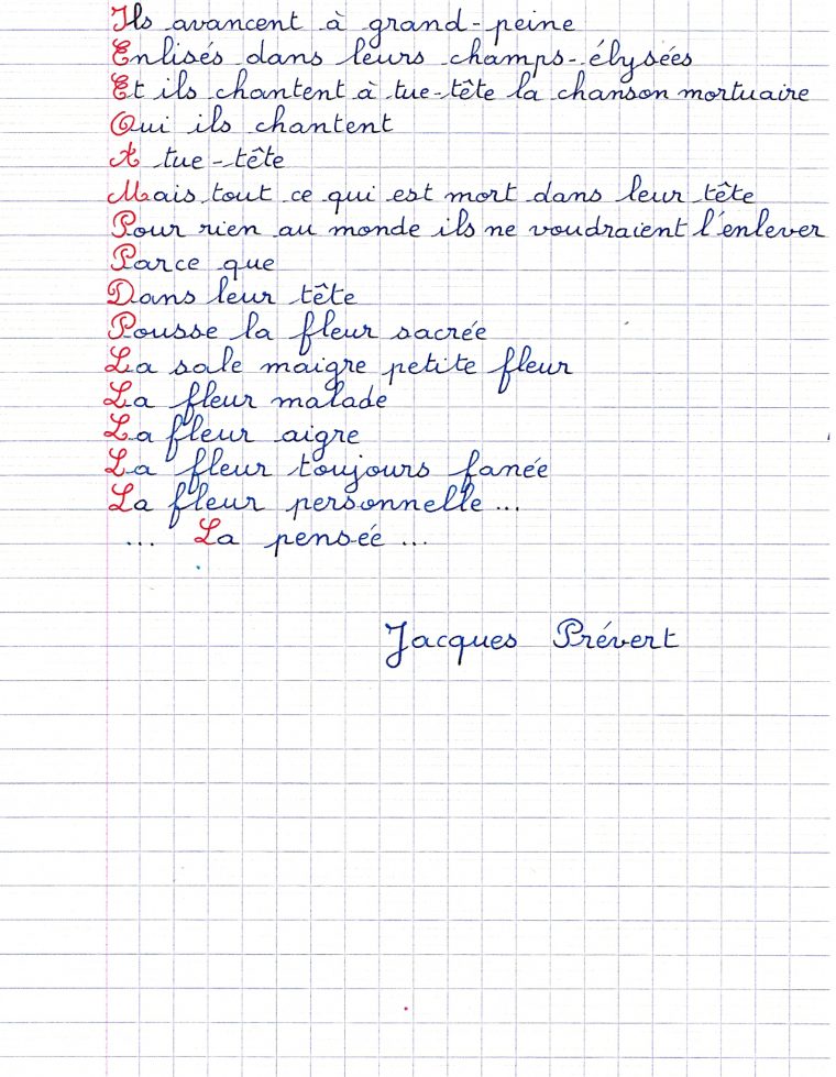 Poème De Tournesol, De Pensée,d'immortelles,de Lilas, De encequiconcerne Poeme De Jacque Prevert