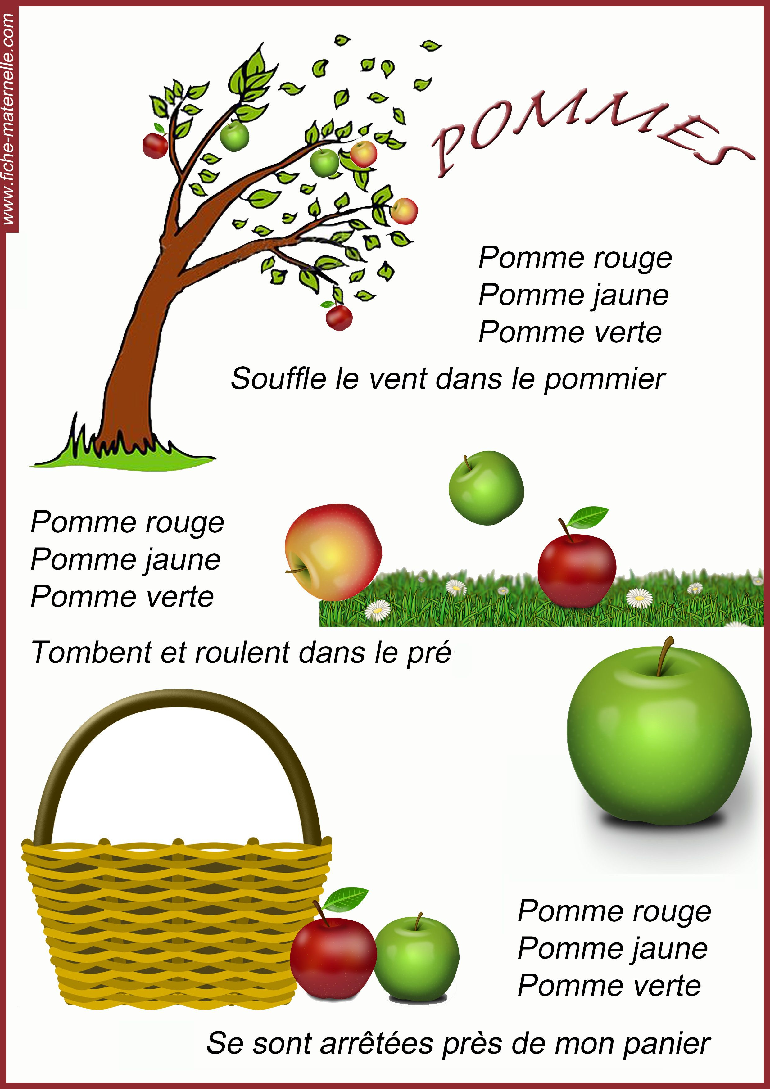 Poésie D'automne | Comptine Automne, Comptines Et La Pomme pour Comptine Automne Maternelle