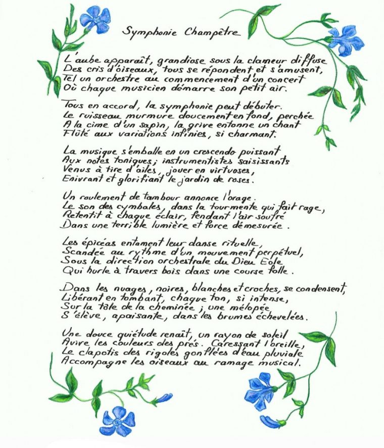 Poésie "symphonie Champêtre" – De Fleurs En Feuilles destiné Poeme Les Fleurs