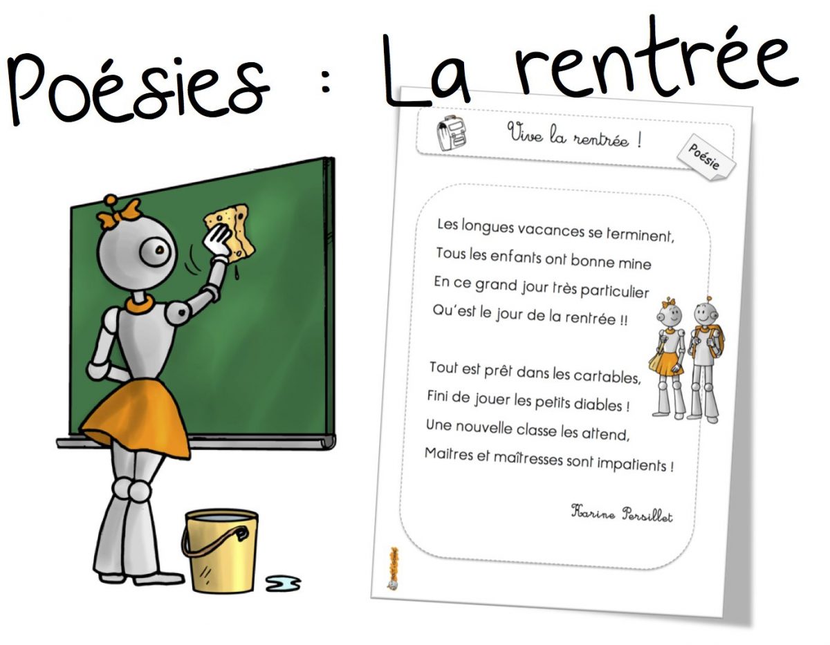 Poésies De Rentrée Cp Ce1 Et Ce2 : Vive La Rentrée ! | Bout concernant