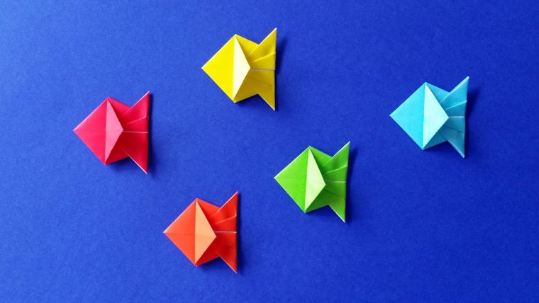 Poisson En Origami intérieur Origami Facile A Faire En Français