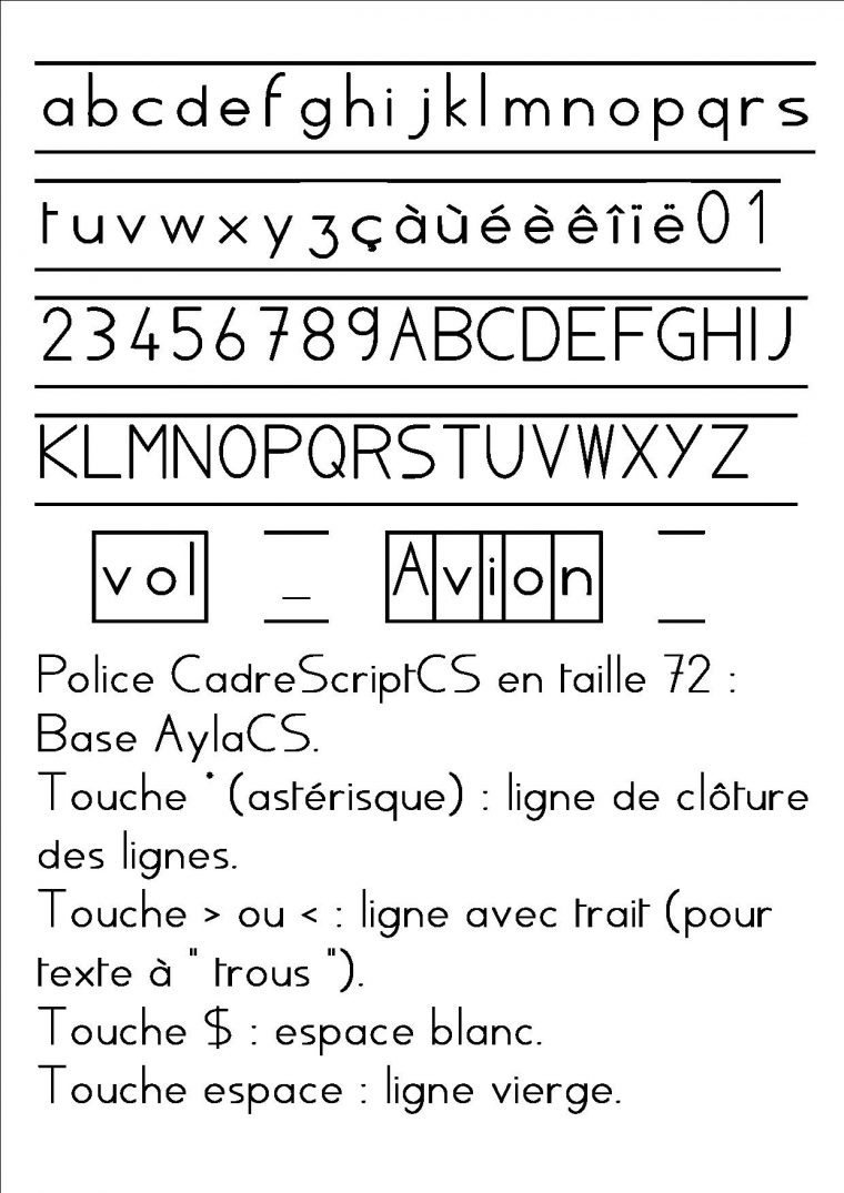 Polices De Caractere à Police Script Ecole