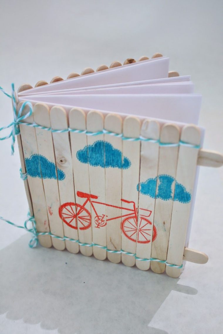 Popsicle Stick Notebook | Éducation | Bâtons D'artisanat serapportantà Bricolage Avec Baton De Bois
