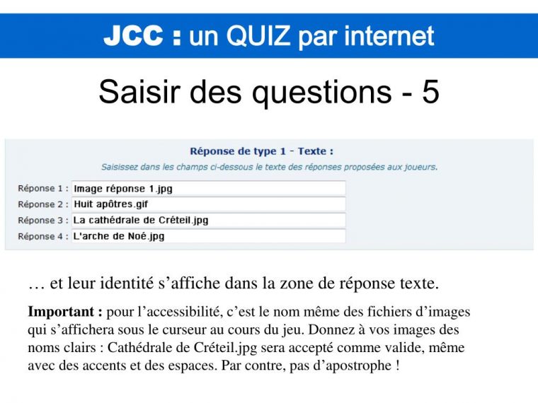 Ppt – Jcc : Un Quiz Par Internet Powerpoint Presentation avec Question Reponse Jeu