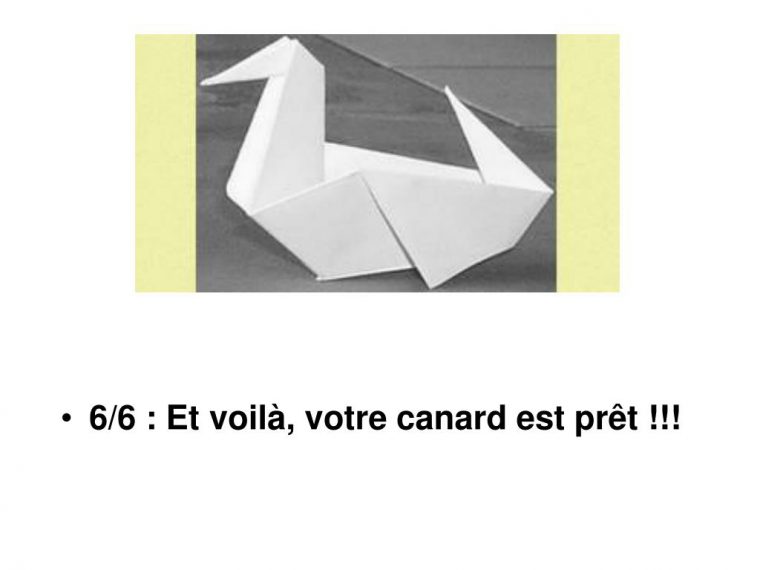 Ppt – Le Canard En Origami Powerpoint Presentation, Free destiné Origami Canard