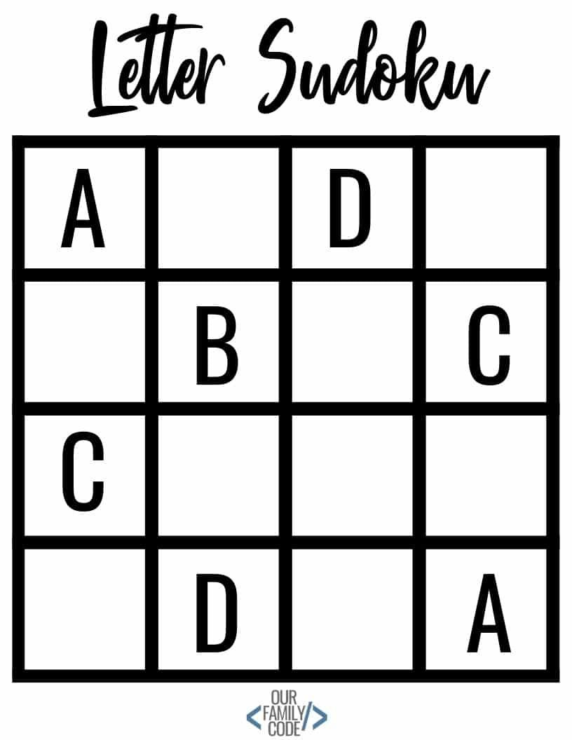 Practice Logical Reasoning With Letter Sudoku Unplugged serapportantà Sudoku Grande Section