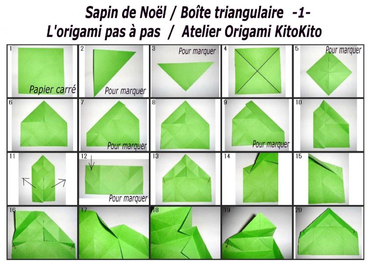 Préparations Pour " Calendrier De L'avent Noël " – Sapin De dedans Origami Sapin De Noel