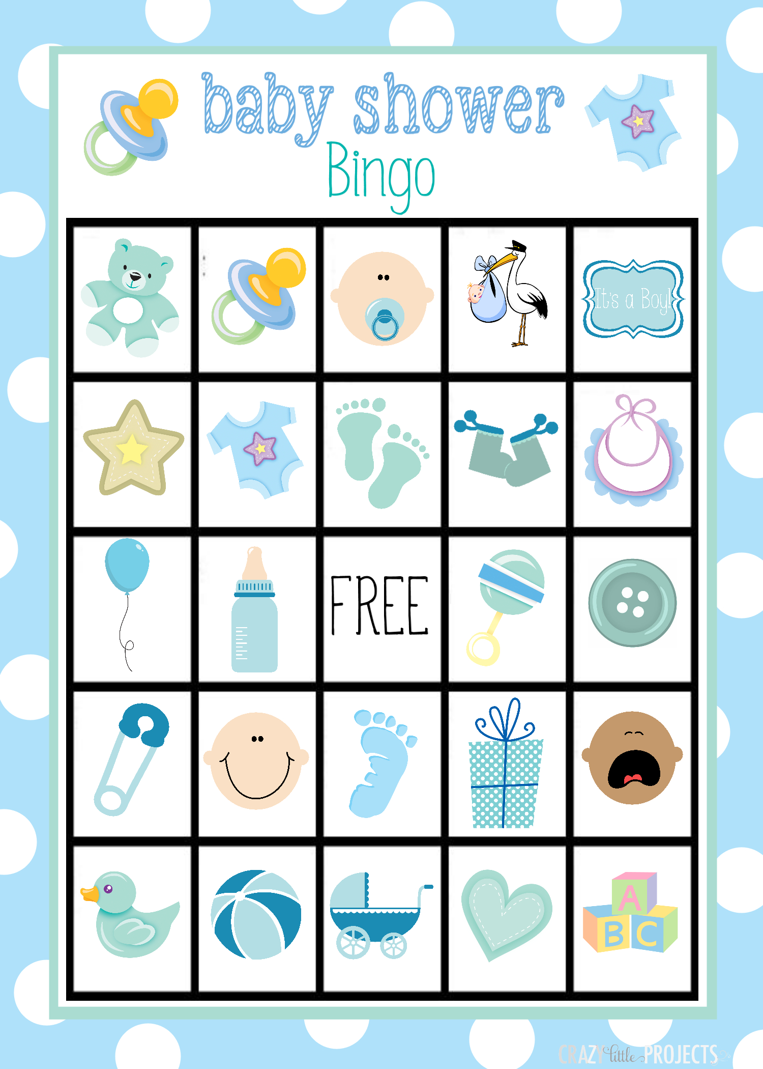 Printable Baby Shower Bingo Cards (Con Imágenes) | Juegos destiné Jeux Pour Bebe Gratuit