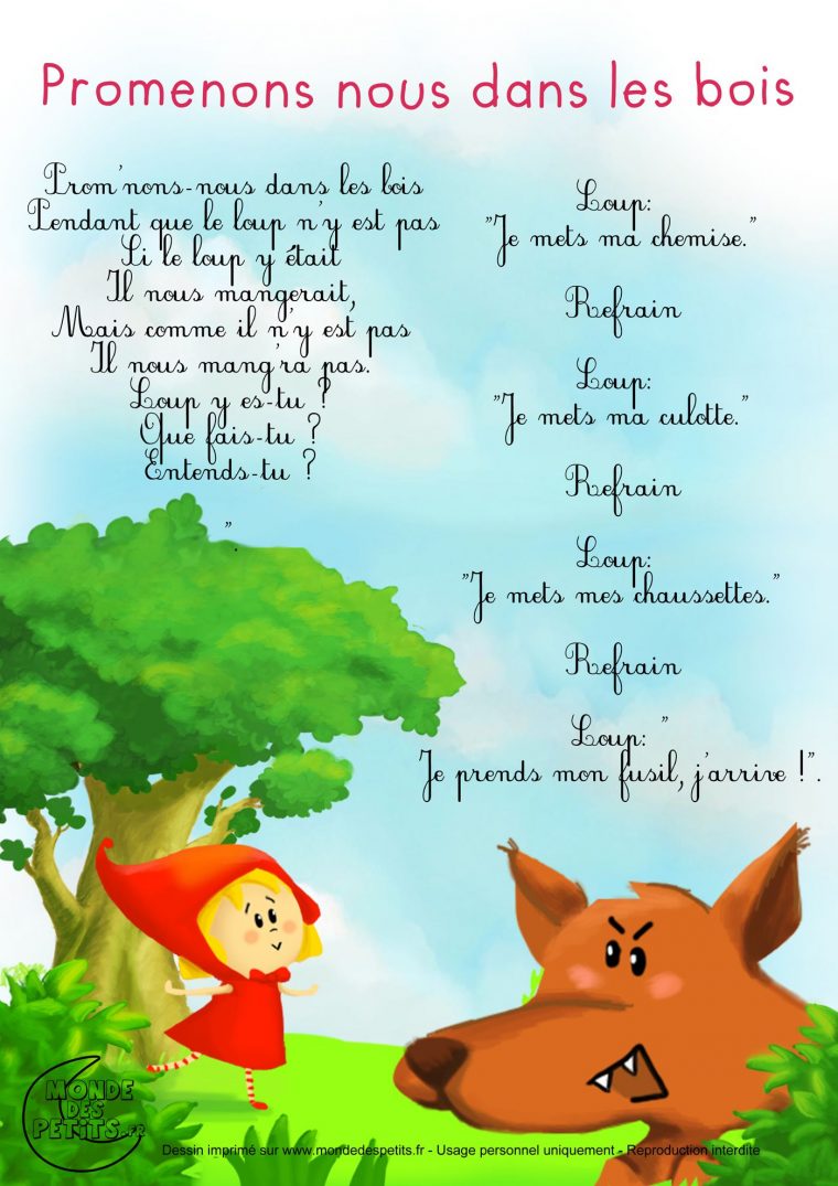 Promenons Nous Dans Les Bois (Avec Images) | Comptines destiné Les Petites Marionnettes Chanson