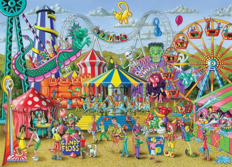 Puzzle Fête Foraine 300Mx | Scolart encequiconcerne Dessin De Fete Foraine
