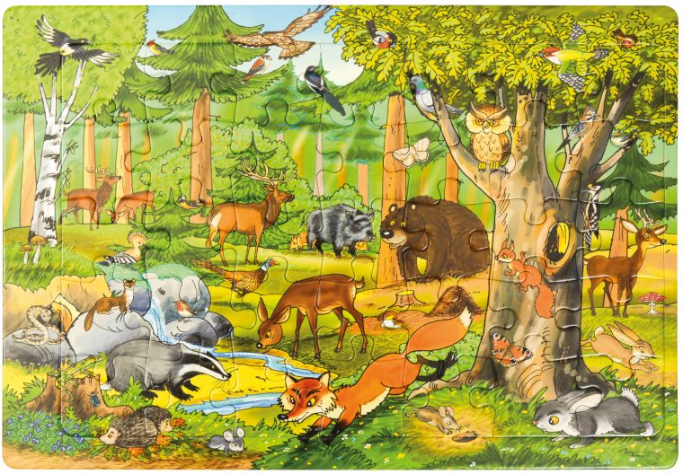 Puzzle Les Animaux De La Forêt – Botapis intérieur Image D Animaux De La Foret
