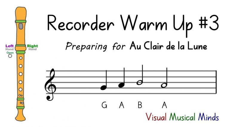 Recorder Warm-Up #3: Preparing For "au Clair De La Lune" concernant Clair De La Lune Lyrics