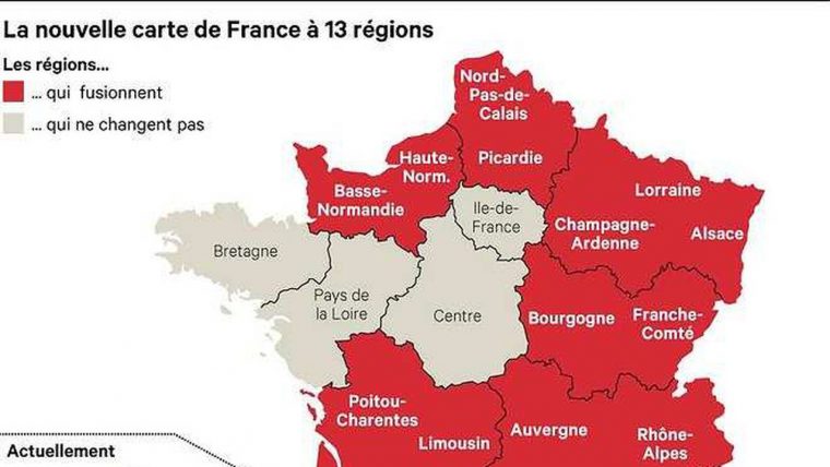 Réforme Territoriale : La Carte À 13 Régions Définitivement pour Nouvelle Carte Des Régions De France