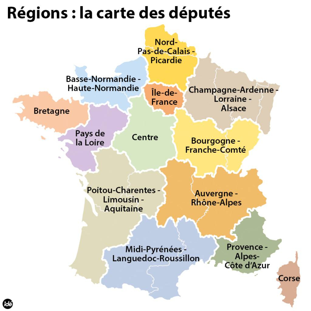 Réforme Territoriale : La Nouvelle Carte De France Des 13 pour Carte De France Nouvelles Régions