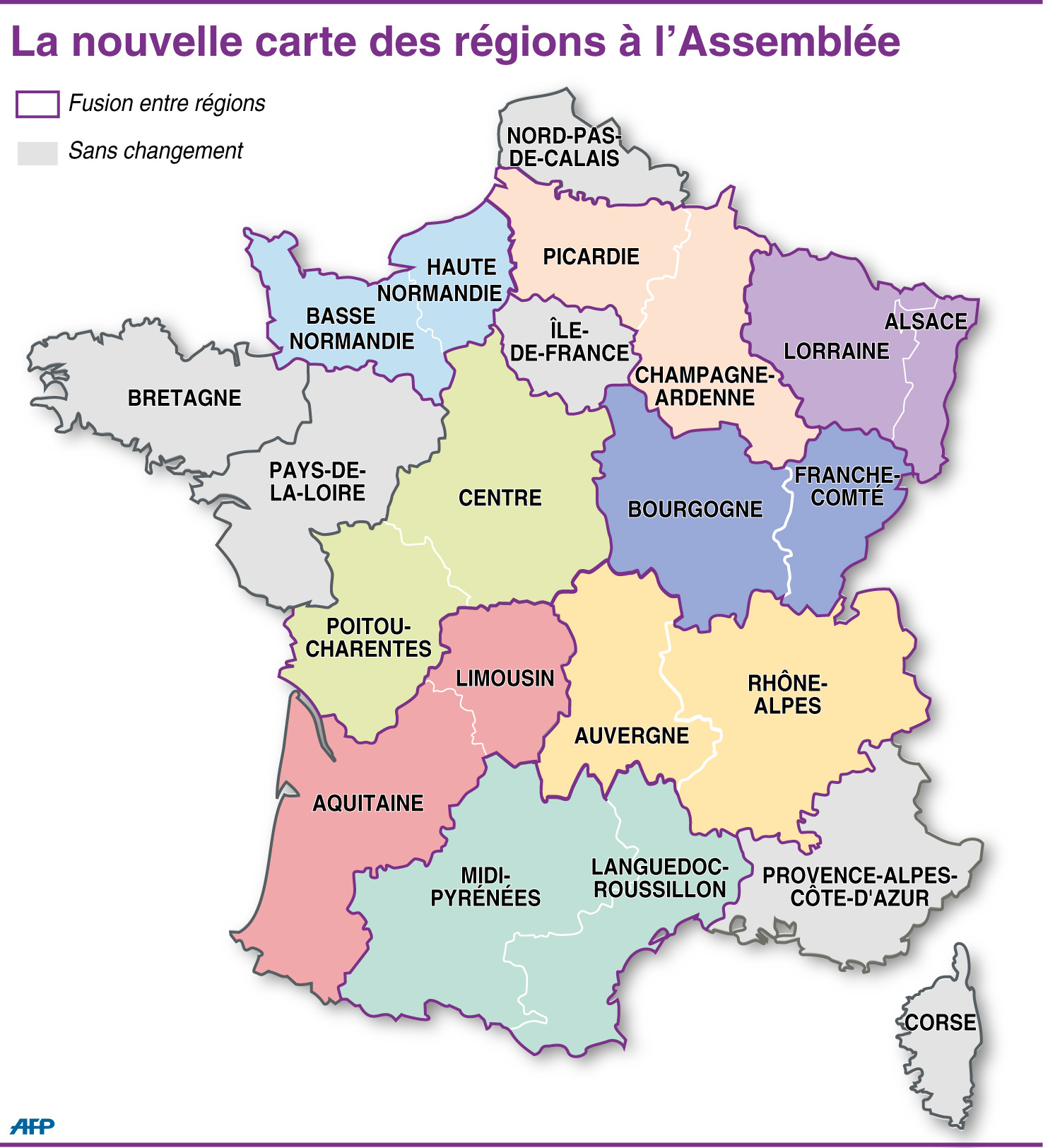 Réforme Territoriale : Les Députés Cherchent Le Consensus dedans Carte De France Nouvelles Régions