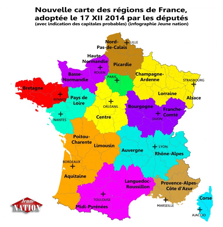 Réforme Territoriale : Les Députés Valident Définitivement destiné Nouvelle Carte Des Régions De France