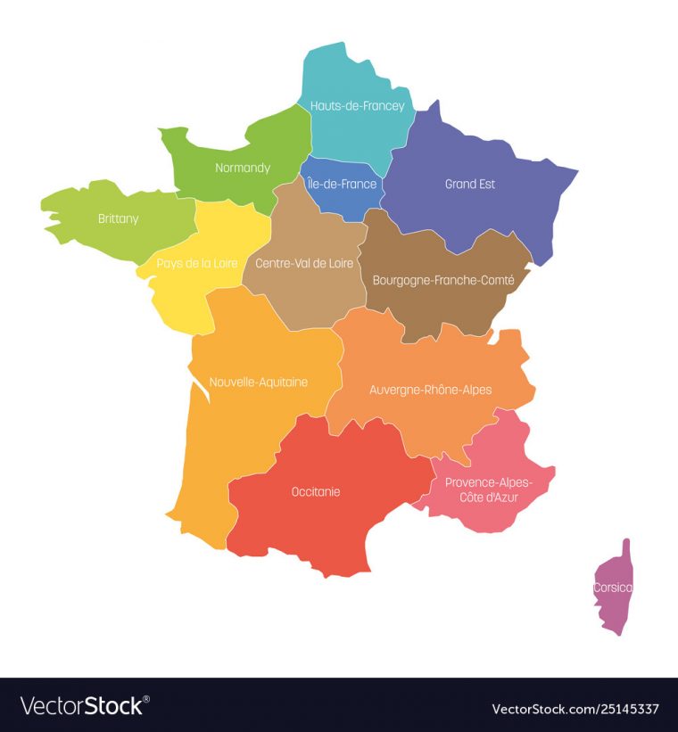 Regions France Map Regional Country intérieur Nouvelle Region France
