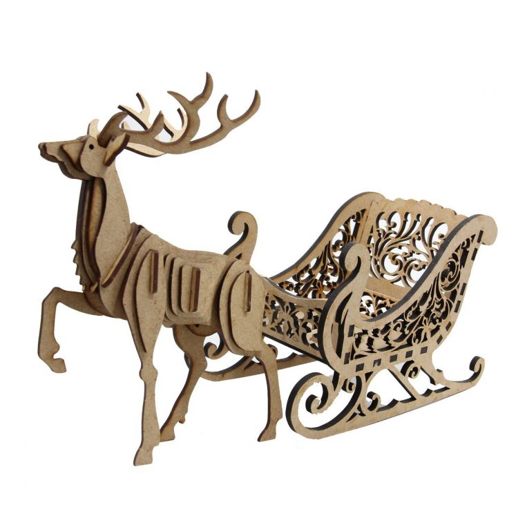 Renne Et Grand Traîneau avec Image De Traineau Du Pere Noel