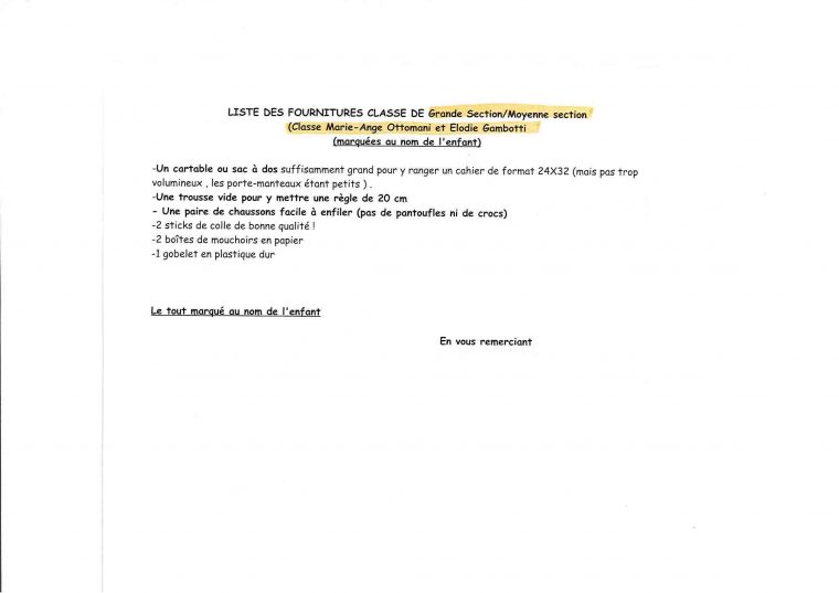 Rentrée Scolaire | Prunelli Di Fium'orbu pour Rentrée En Grande Section