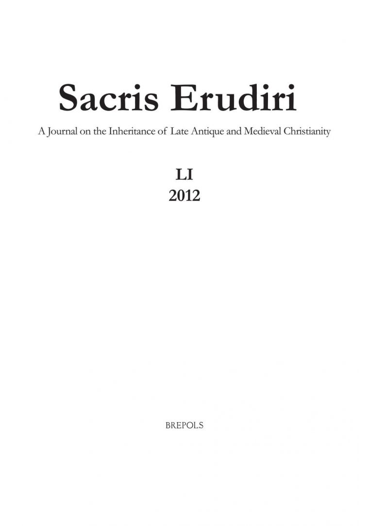 Sacris Erudiri Volume 51 2012 By Mediaevii Studiosus – Issuu concernant Police Script Ecole