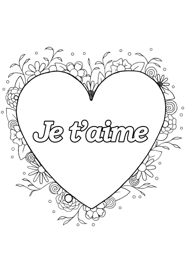 Saint Valentin 4 – Saint Valentin – Coloriages Difficiles avec Dessin Pour La Saint Valentin