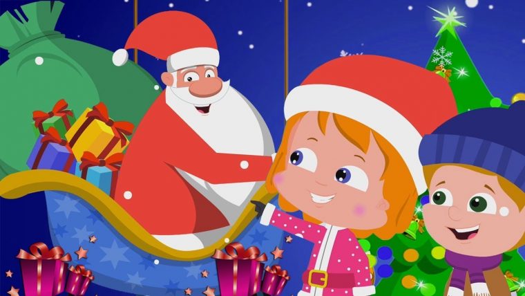Santa Down La Cheminée | Noël Chanson Pour Enfants | Joyeux Noël | Santa  Down The Chimney intérieur Chanson De Noel En Chinois