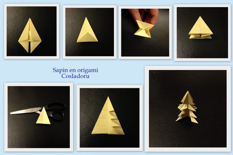 Sapin De Noël En Origami – Cosiadoru avec Origami Sapin De Noel