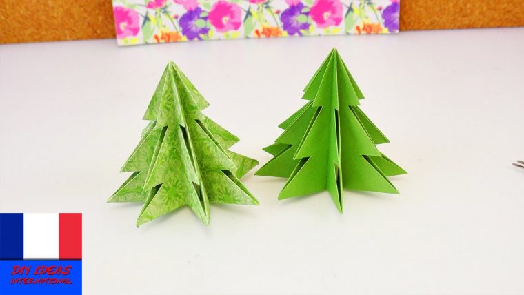 Sapin De Noël Origami / Pliage Pour Les Fêtes / Papier Et Ciseaux à Origami Sapin De Noel