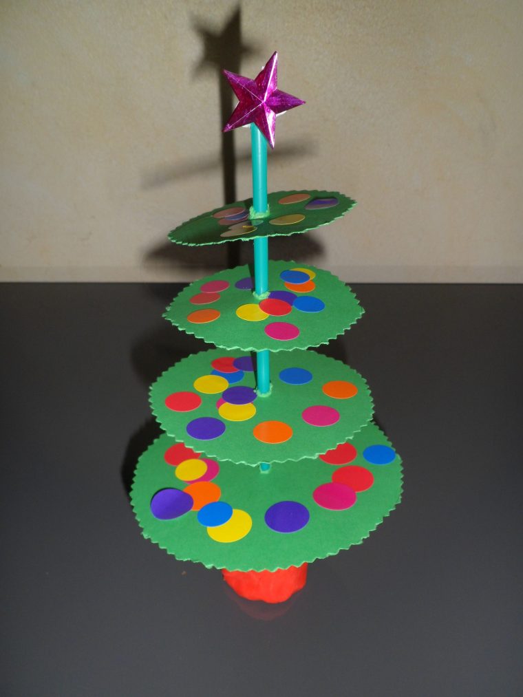 Sapin Fait Avec Papier Et Paille (Avec Images) | Deco Noel destiné Bricolage De Noel Pour Maternelle
