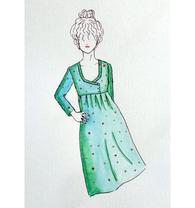Schnittmuster Für Damen Sybil Kleid Blouse Marke: Dessine destiné Dessine Moi Une Robe