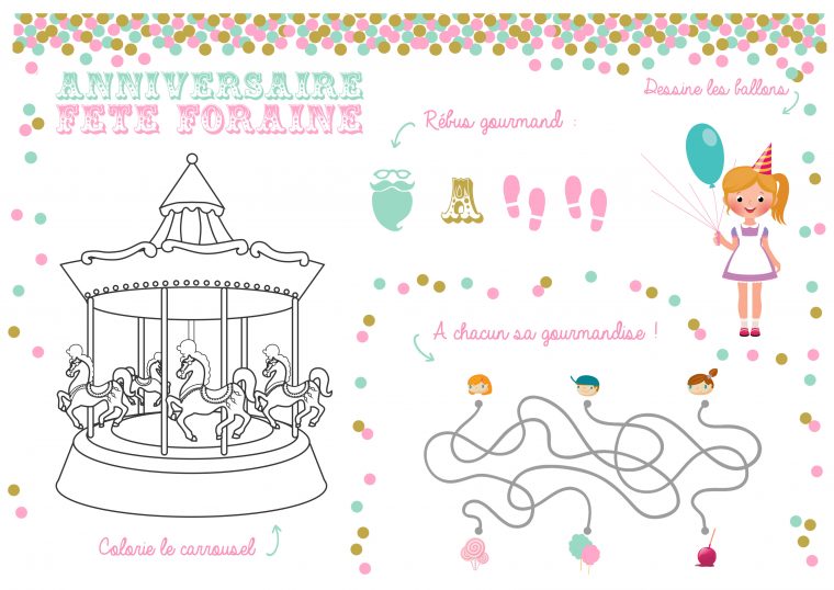 Set De Table Anniversaire Fête À Foraine À Imprimer – Momes dedans Dessin De Fete Foraine Set De Table Anniversaire Fête À Foraine À Imprimer – Momes dedans Dessin De Fete Foraine