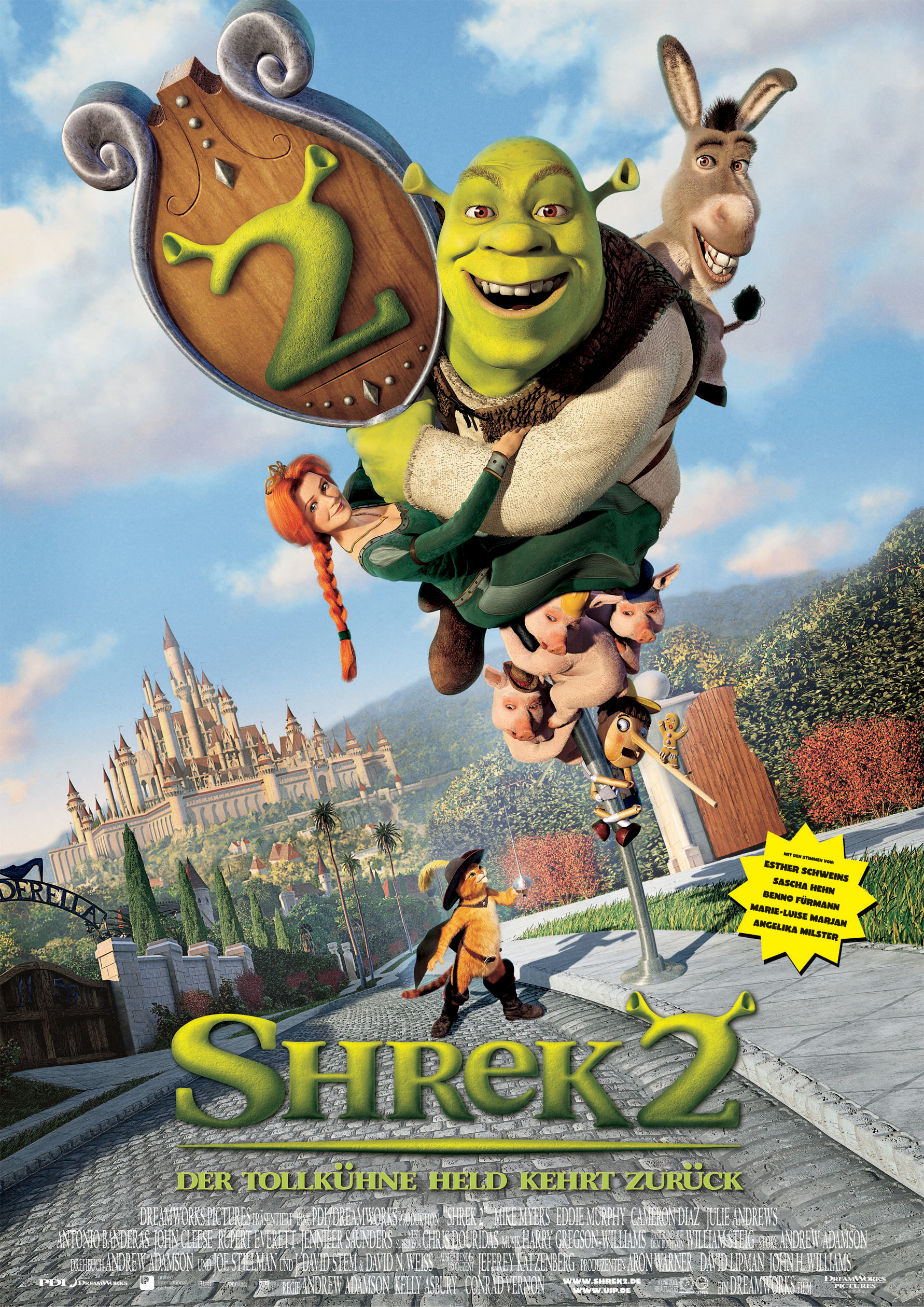 Shrek 2 - Der Tollkühne Held Kehrt Zurück Film (2004 intérieur Film D Animation Dreamworks