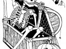 Squelette Dans Coffre - Halloween - Coloriages Difficiles avec Squelette A Imprimer