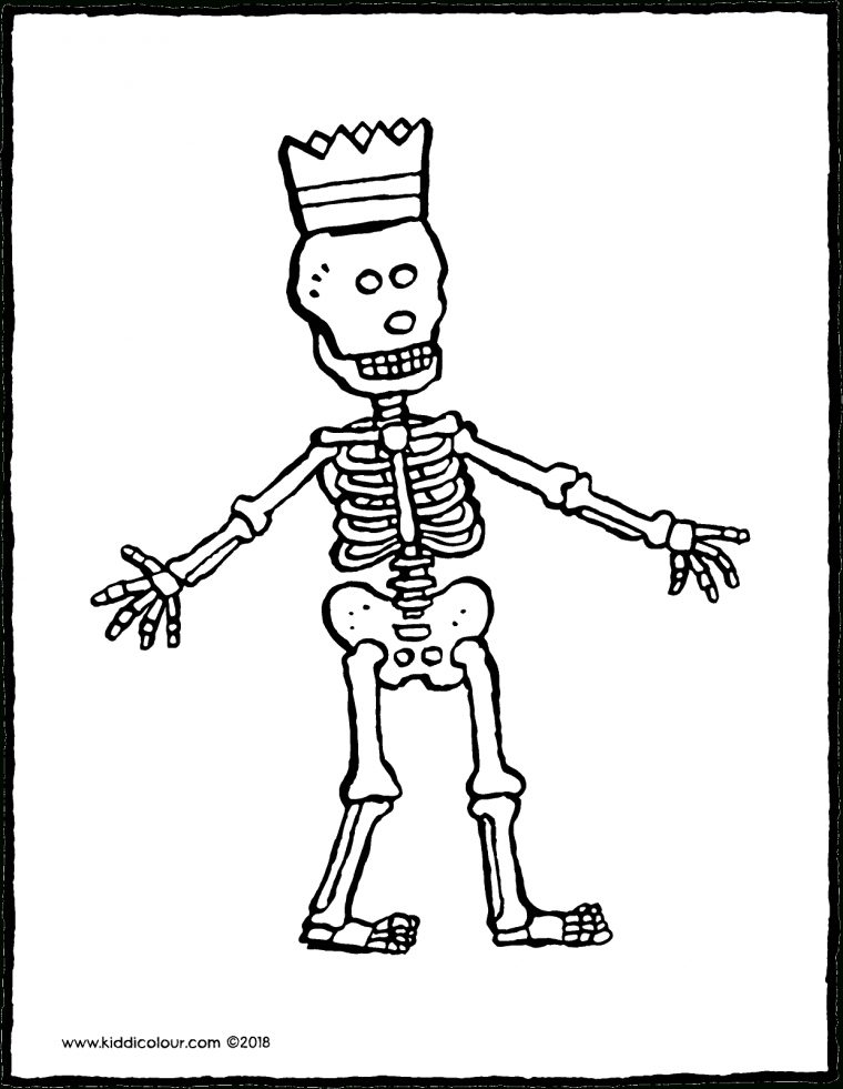 Squelette – Kiddicoloriage intérieur Squelette A Imprimer