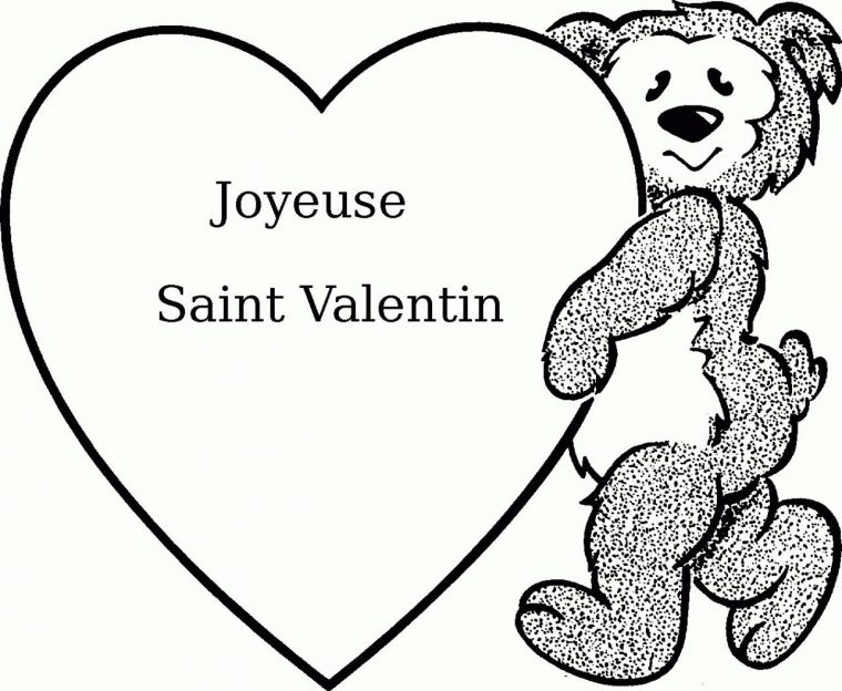 St Valentin A Colorier | Coloriage St Valentin, Joyeuse destiné Dessin Pour La Saint Valentin
