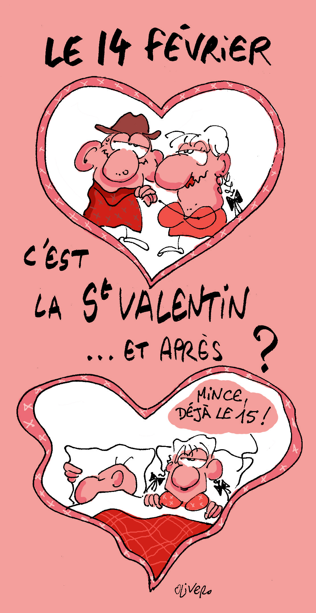 St Valentin, Amoureux, Cœur, Dessin, Caricature, Olivero tout Dessin Pour La Saint Valentin