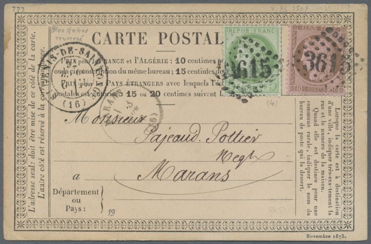 Stamp Auction – Frankreich – Sale #43 Asia, Collections intérieur Carte Numero Departement