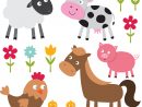 Stickers Adhésifs Animaux De La Ferme Colorée Pour Enfants serapportantà Apprendre Les Animaux Pour Bebe