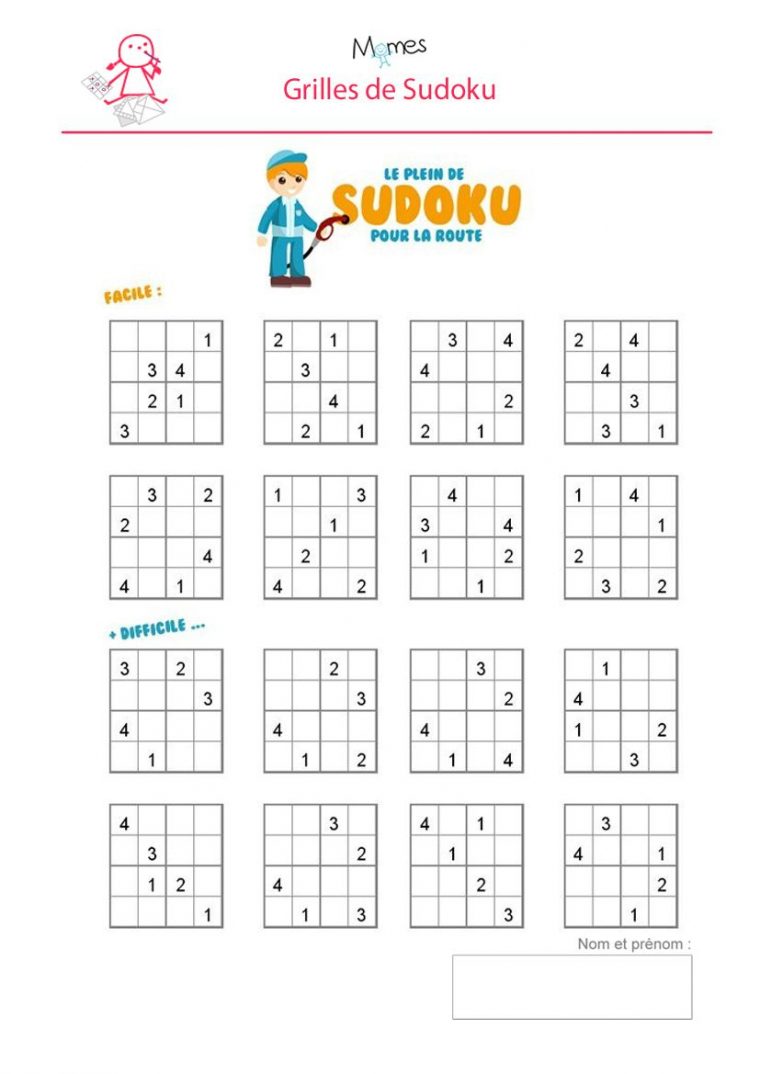 Sudoku Enfant À Imprimer | Sudoku Enfant, Sudoku Et Sudoku À à Sudoku Grande Section