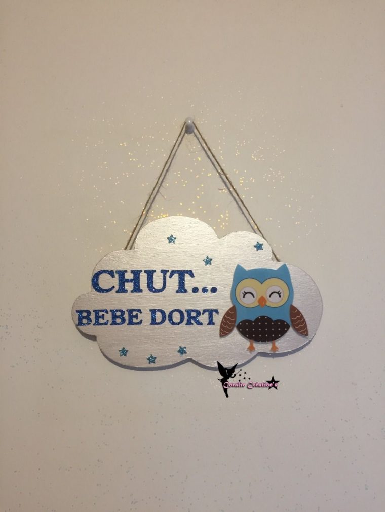 Suspension Nuage "chut Bébé Dort" | Chut Bébé Dort, Bebe tout Image Chut Bébé Dort