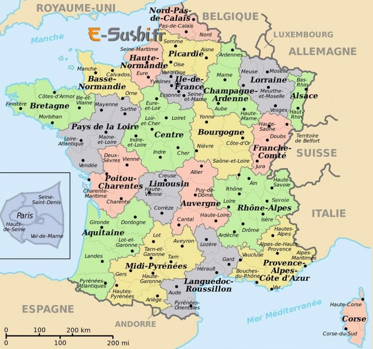Télécharger Carte De France À Imprimer Avec Villes Pdf à Carte De France Avec Département À Imprimer