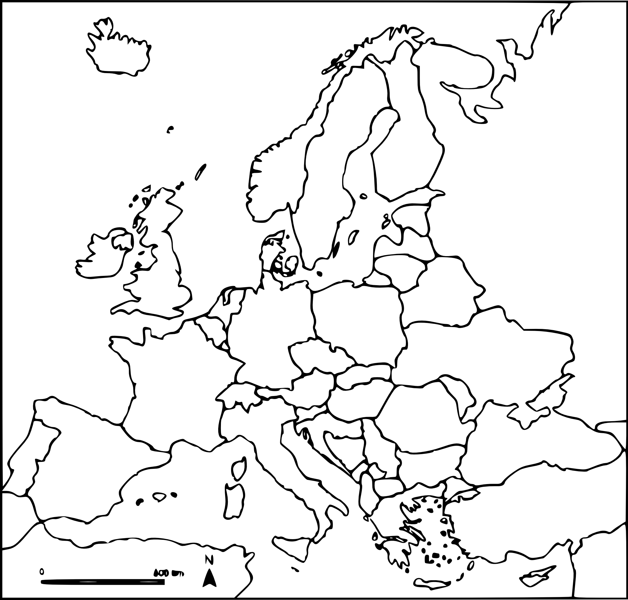 Télécharger Carte Europe Vierge À Imprimer Pdf | Carte à Union Européenne Carte Vierge